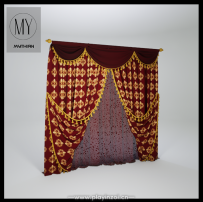 泰式菱形纹窗帘2（可改色）