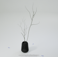 海岛别墅枯树花瓶装饰mod
