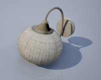 藤编壁灯